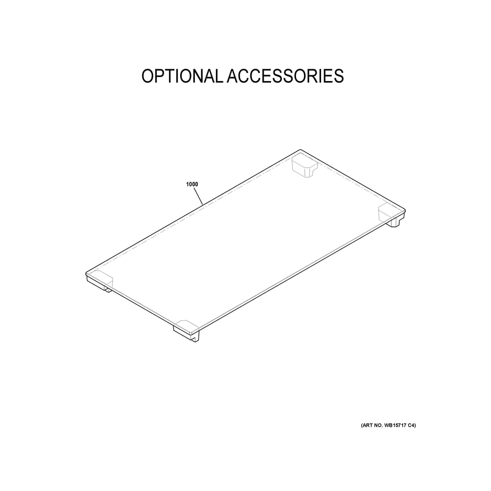 Optional Accessories Diagram and Parts List for PLU612DT1BB  General Electric Cooktop