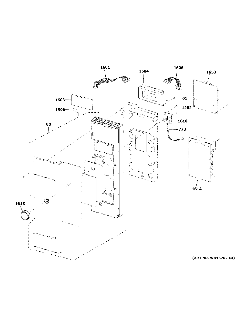 Control Parts Diagram and Parts List for PSA9240SP1SS  General Electric Microwave