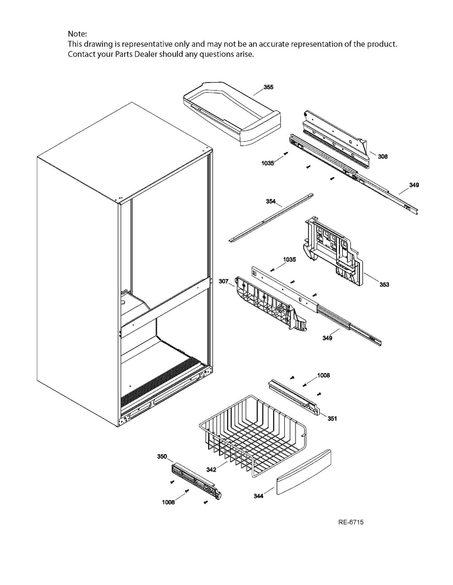 FZ BASKETS Diagram and Parts List for GDRC0KBXARBB  General Electric Refrigerator