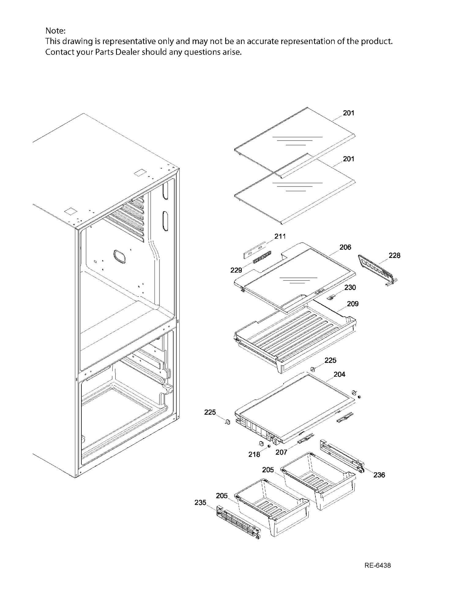 FF SHELVES FF Diagram and Parts List for GNE25DGKAKWW  General Electric Refrigerator