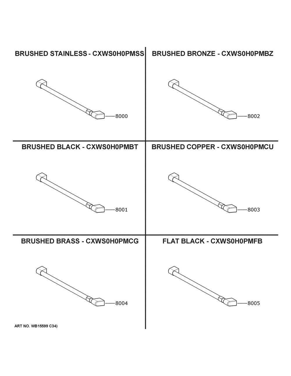 Cafe Customization Diagram and Parts List for CSB913P4N3W2  General Electric Microwave