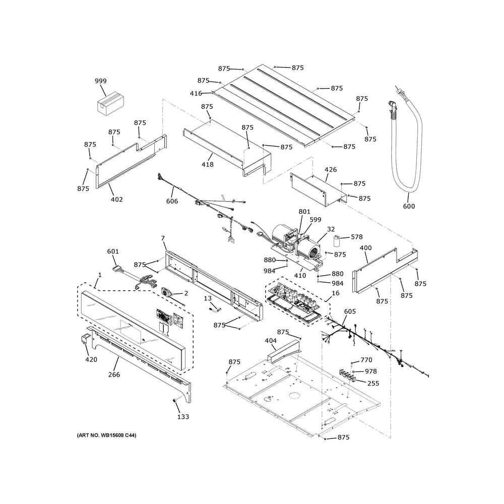 Control Panel Diagram and Parts List for CTS70DP2N5S1  General Electric Wall Oven