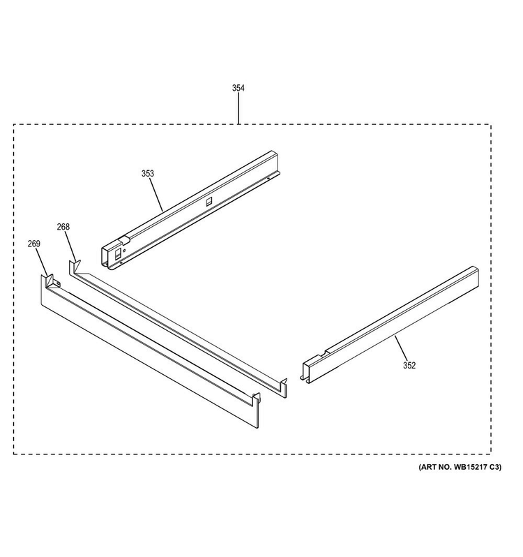 Pedestal Diagram and Parts List for JT5500SF2SS  General Electric Wall Oven