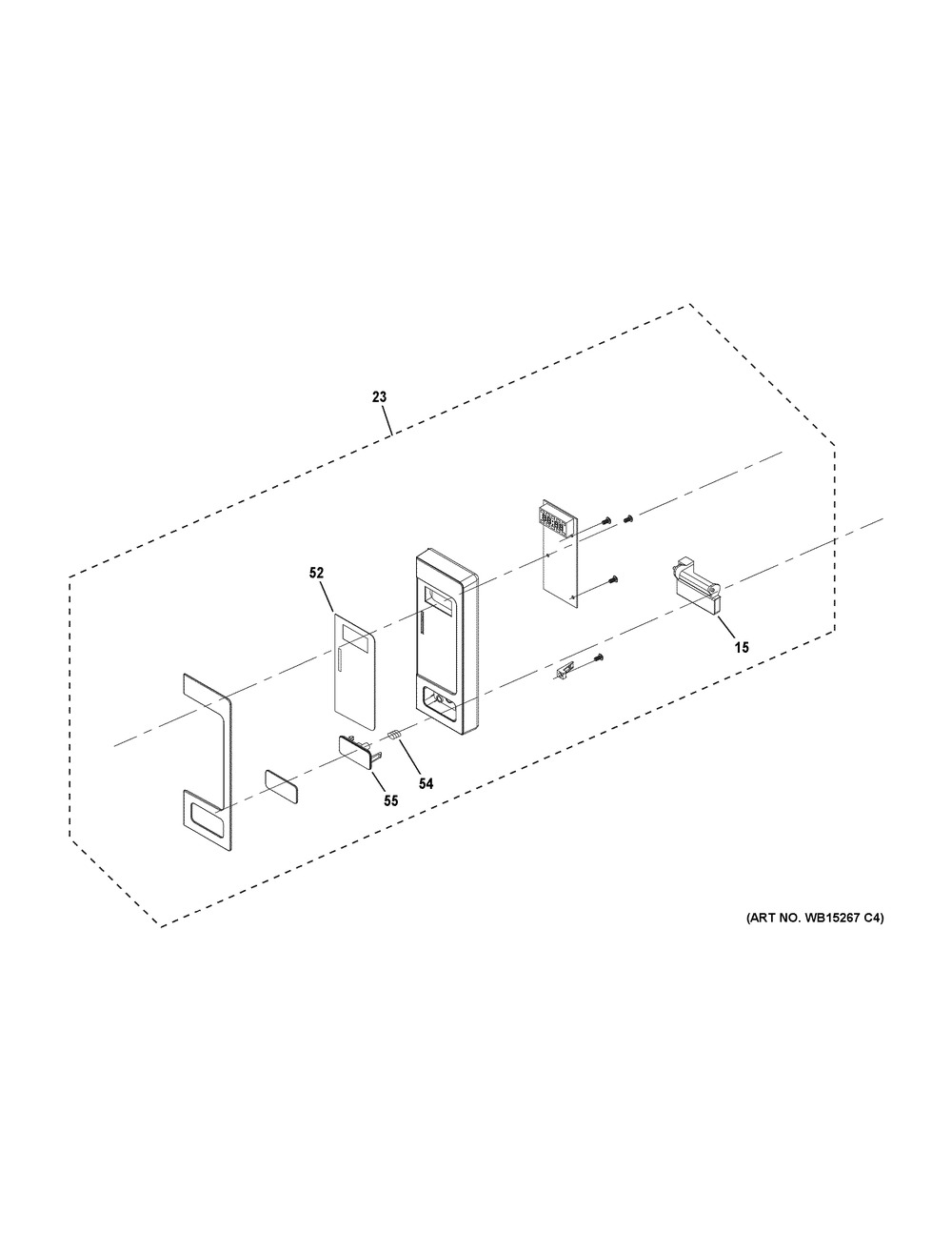 Control Parts Diagram and Parts List for PEM31SF3SS  General Electric Microwave
