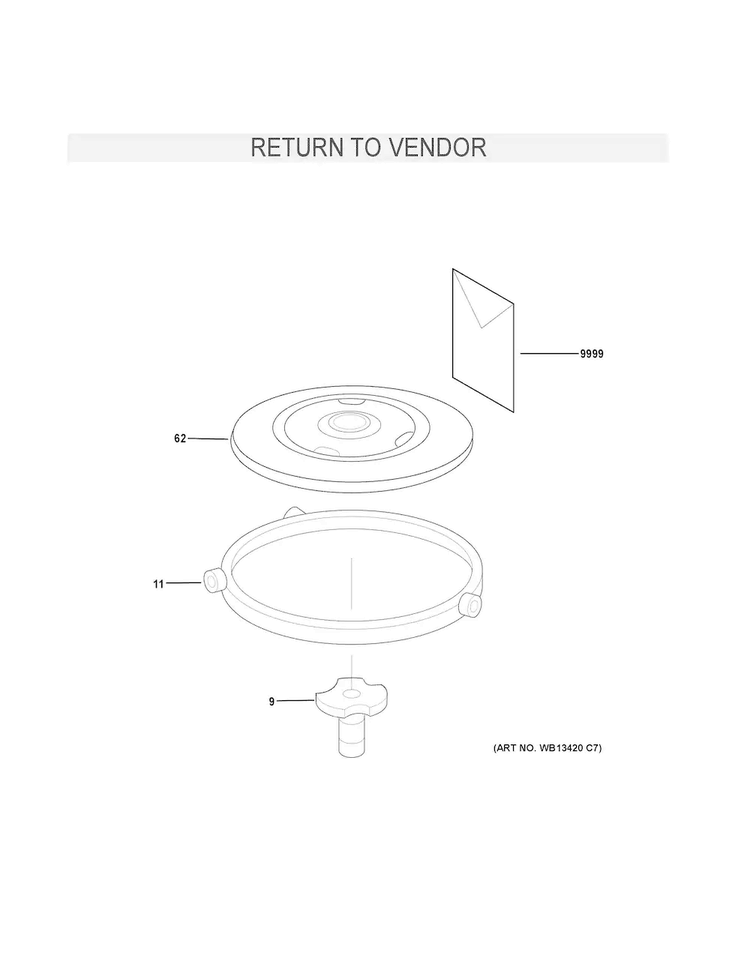Microwave Diagram and Parts List for JES2251SJ03  General Electric Microwave