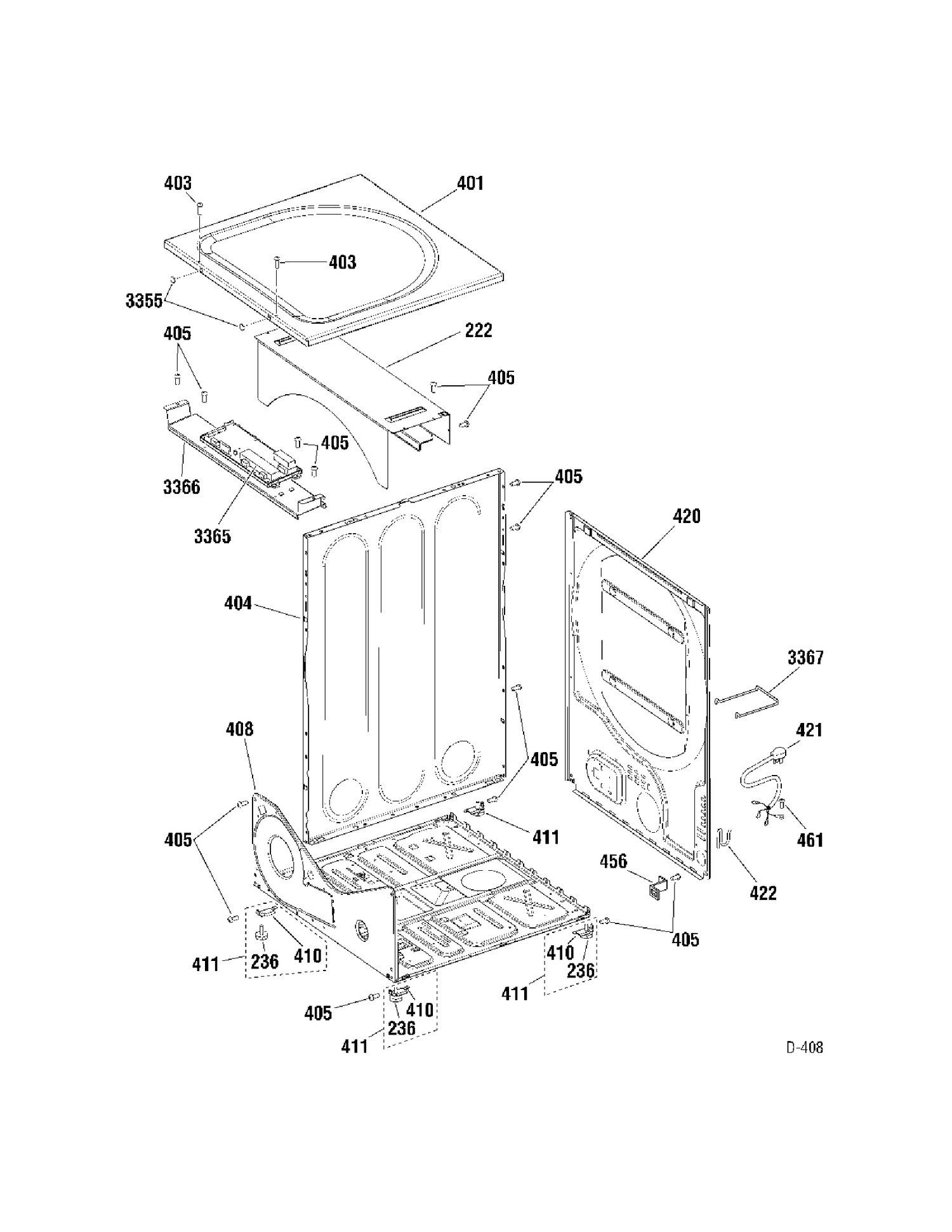 CABINET Diagram and Parts List for PCVH565GH0BB  General Electric Dryer