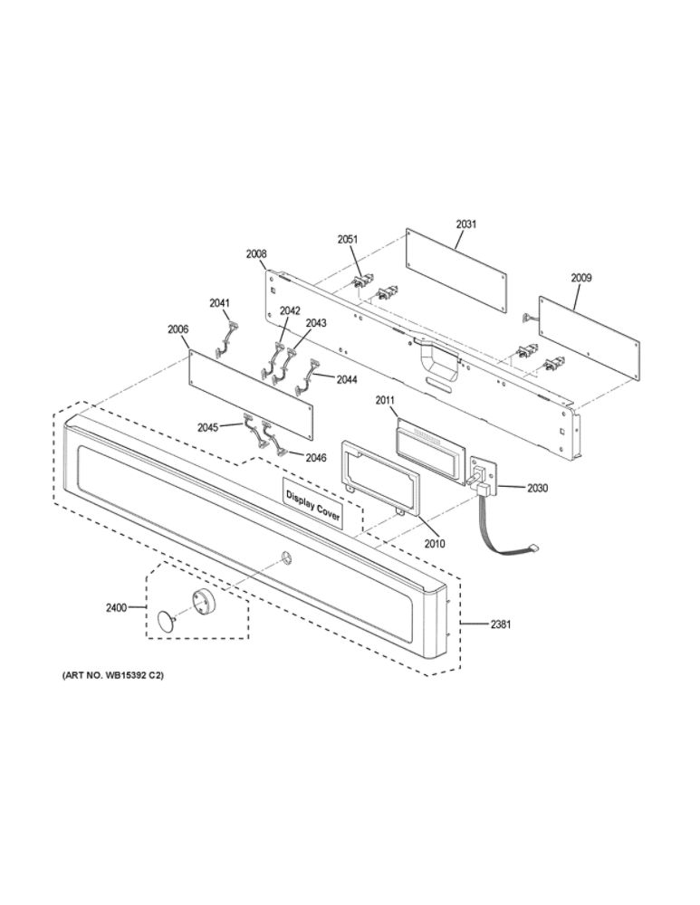 Control Panel Diagram and Parts List for PK7800SK6SS  General Electric Microwave Oven Combo