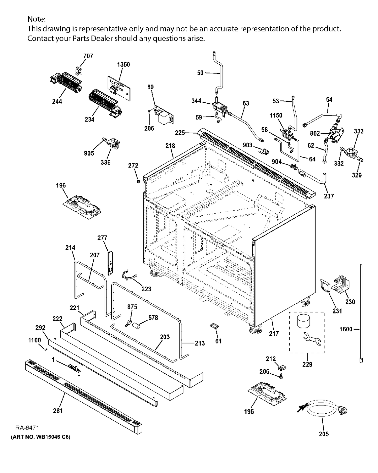 BODY PARTS Diagram and Parts List for ZGP486NDR4SS  General Electric Range