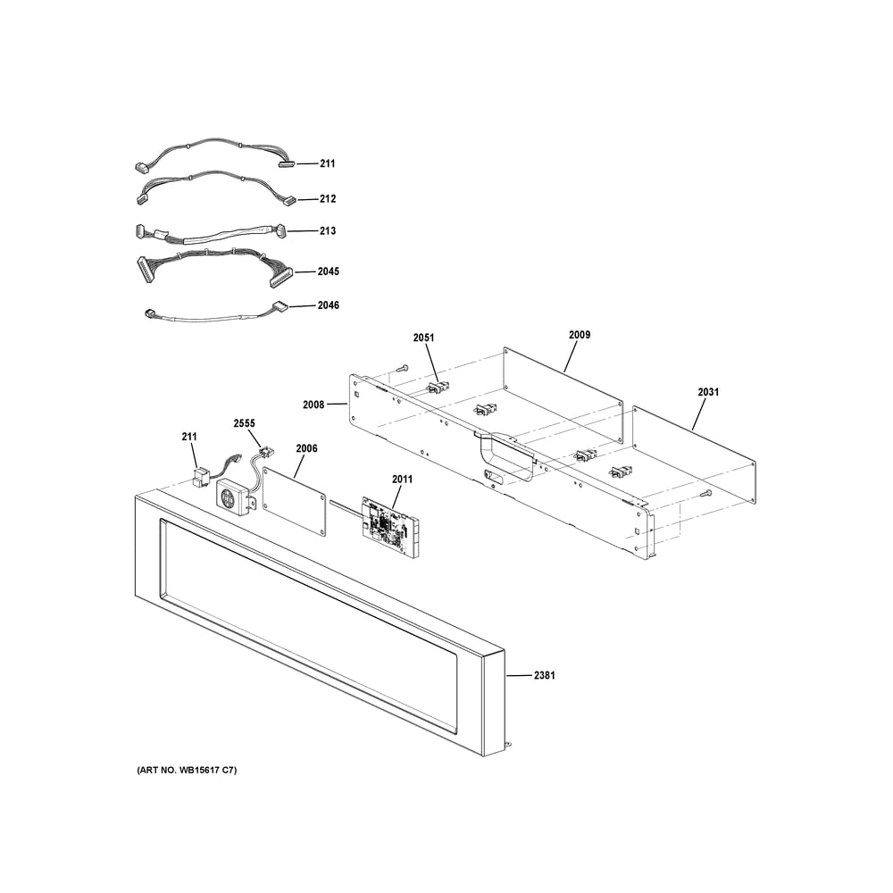 Control Parts 1 Diagram and Parts List for ZSB9232V1SS  General Electric Microwave