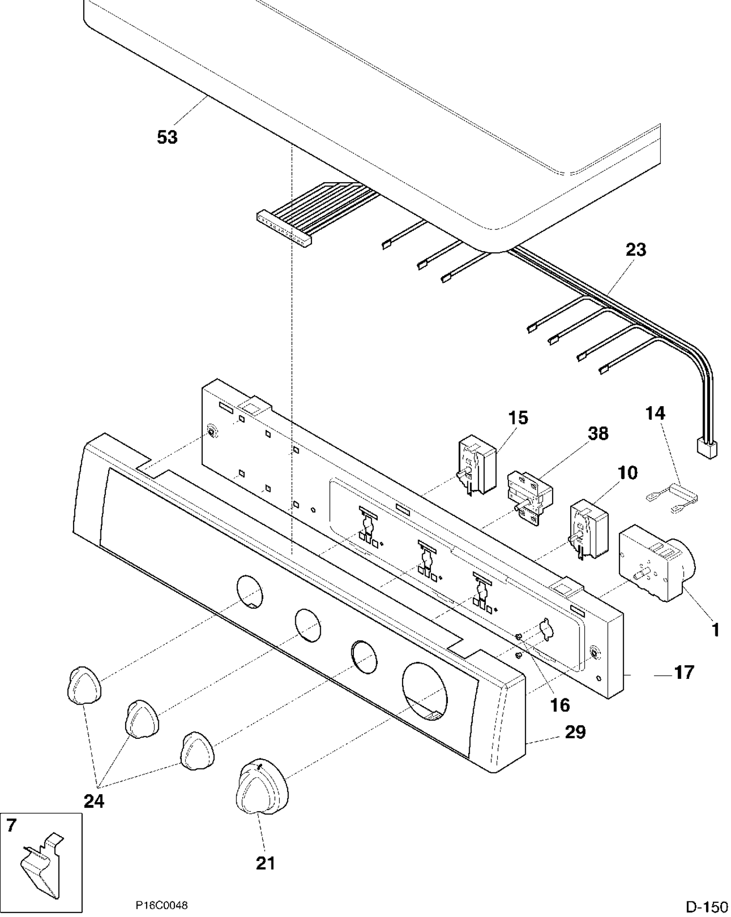 CONTROLS / TOP PANEL Diagram and Parts List for PSXH43EV0WW  General Electric Dryer