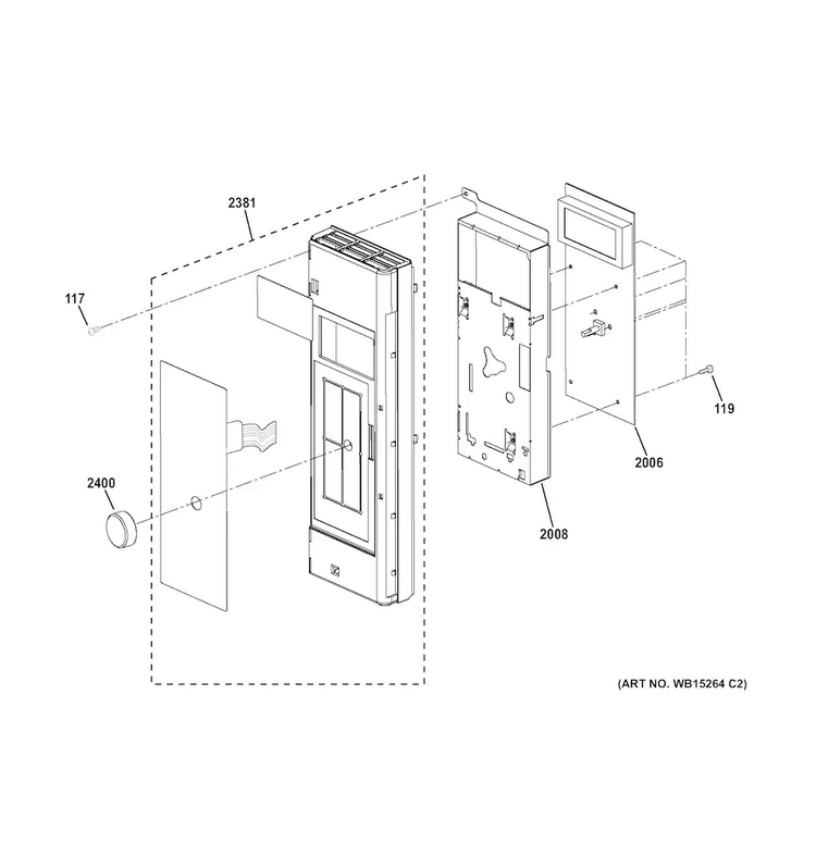 Control Parts Diagram and Parts List for PVM9179EF1ES  General Electric Microwave
