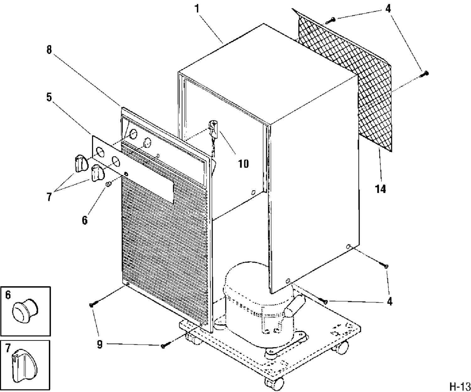 CABINET FRONT & WRAPPER Diagram and Parts List for CMDD50WW1  General Electric Dehumidifier