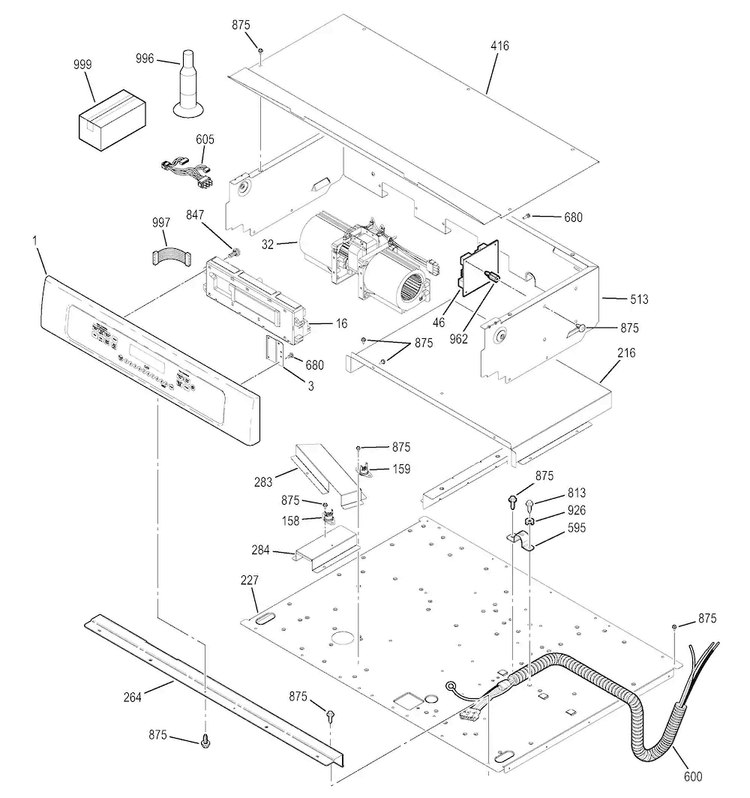 Control Panel Diagram and Parts List for CT959ST2SS  General Electric Wall Oven