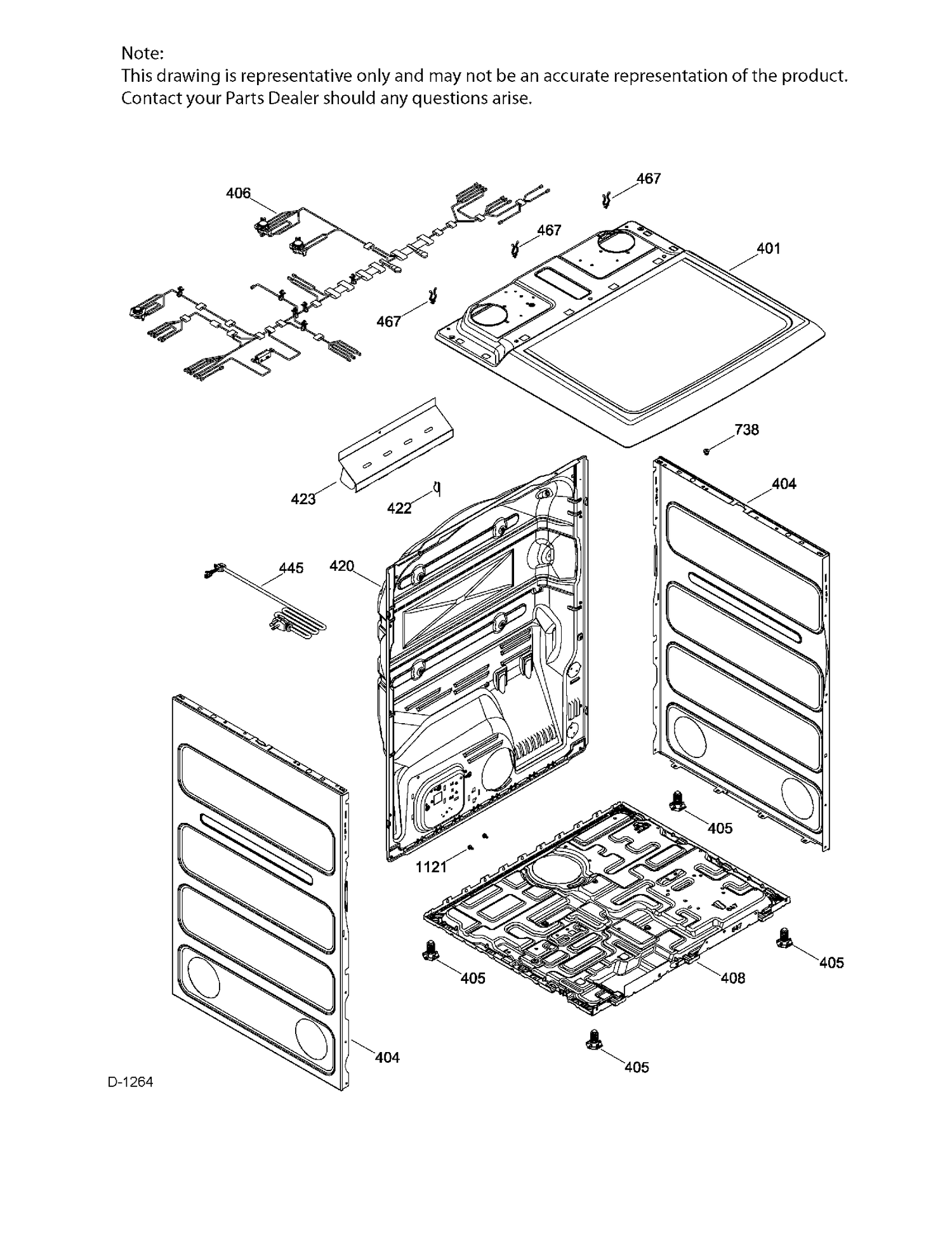 STRUCTURE Diagram and Parts List for GTD42EAAJ2WW  General Electric Dryer