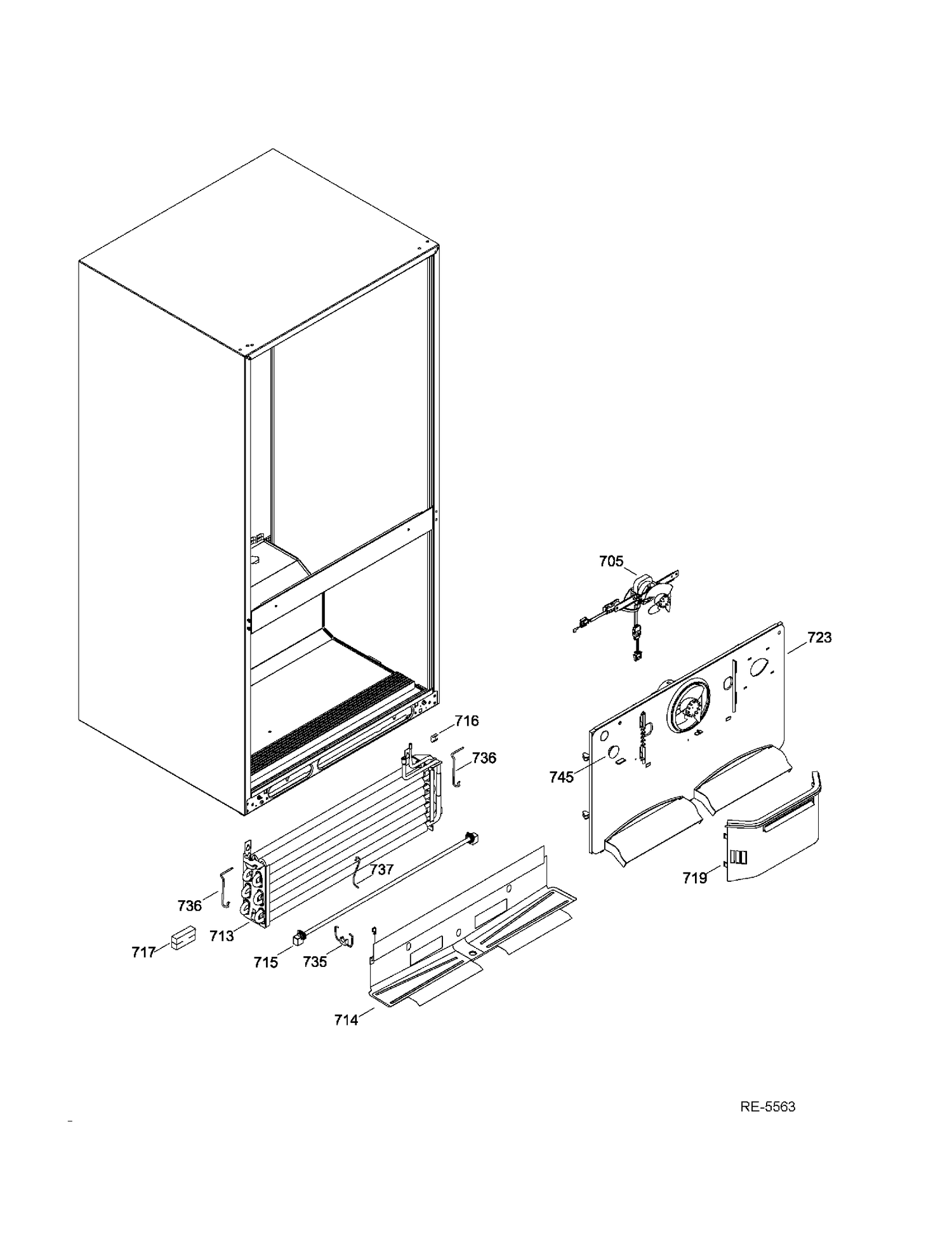 FZ FUNCTIONAL PARTS Diagram and Parts List for HBQ20DTEARWW  General Electric Refrigerator