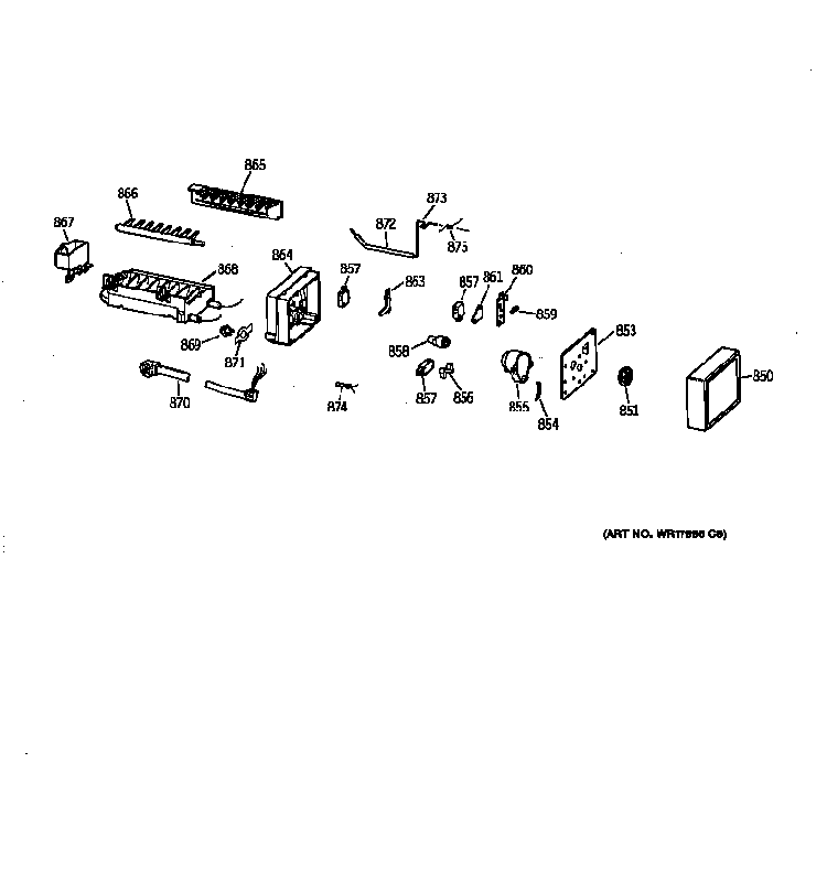 Icemaker Wr30x0327 Diagram and Parts List for 36359575991  General Electric Refrigerator