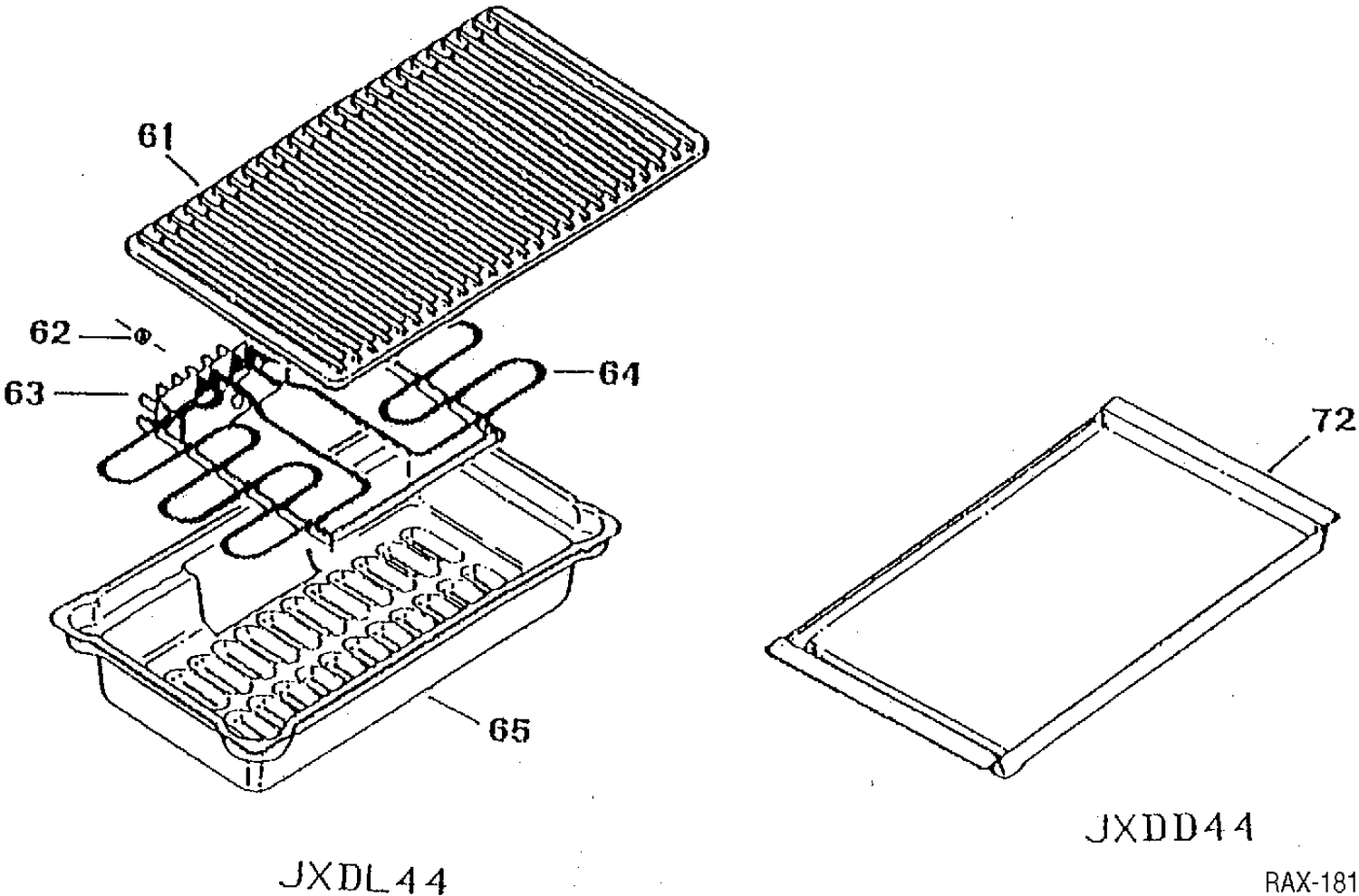 BODY PARTS Diagram and Parts List for JXDL440N1C  General Electric Range