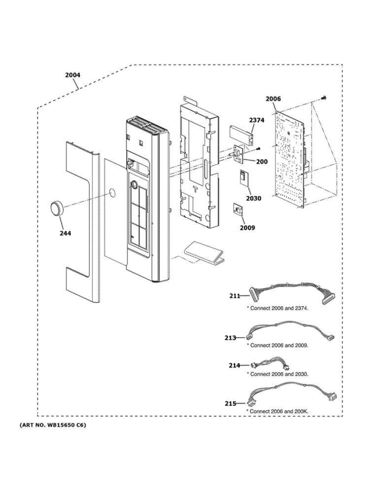 Control Parts Diagram and Parts List for PVM9179DK5WW  General Electric Microwave