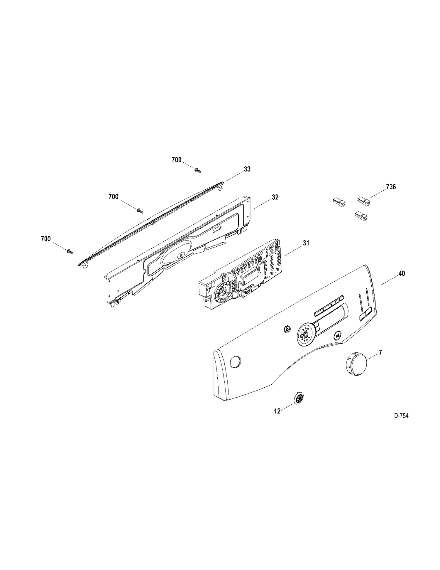 CONTROL PANEL Diagram and Parts List for GFMS355EL0MS  General Electric Dryer
