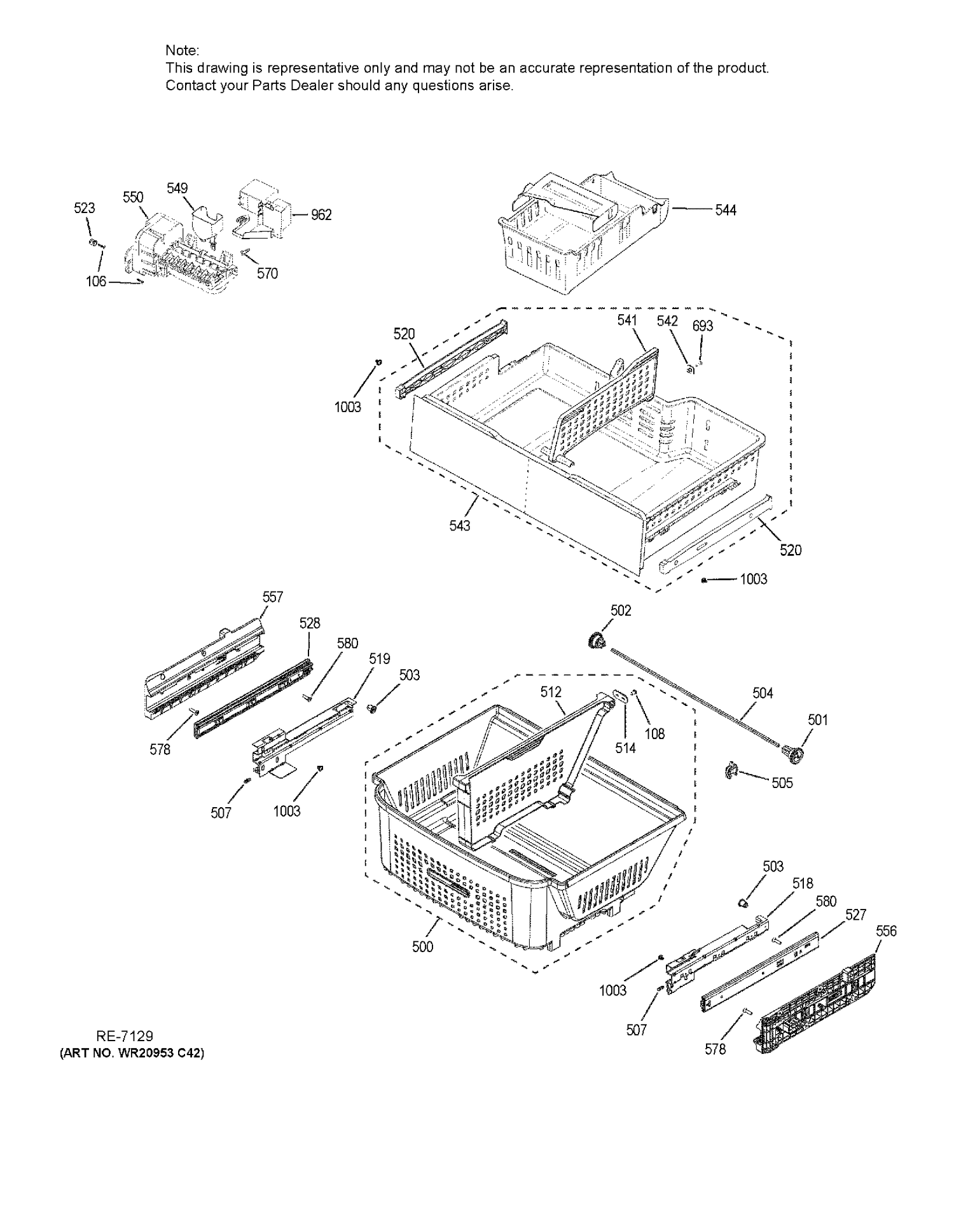 FZ SHELVES Diagram and Parts List for PWE23KMKFES  General Electric Refrigerator