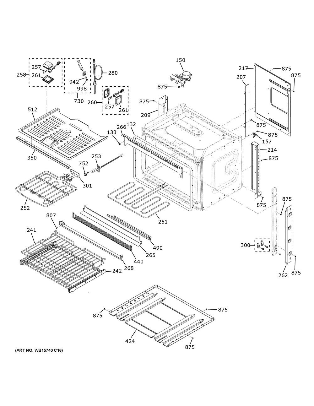 Body Parts Diagram and Parts List for PTS7000BN5TS  General Electric Wall Oven