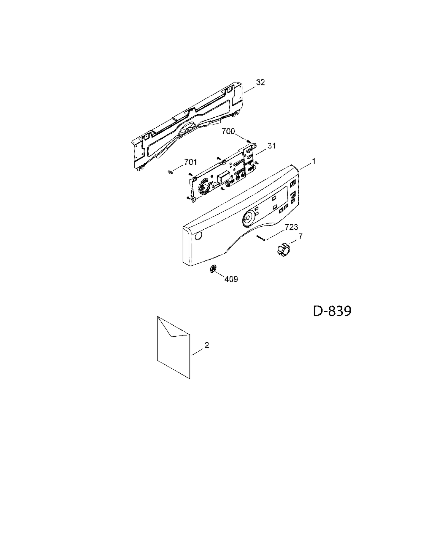 CONTROL PANEL Diagram and Parts List for GFMN110GD0WW  General Electric Dryer