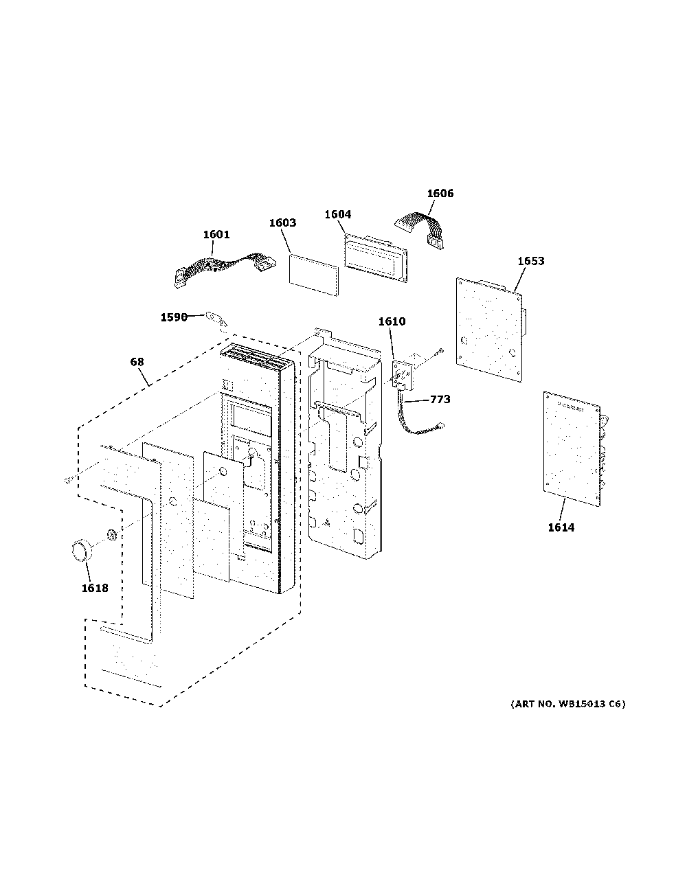 Control Parts Diagram and Parts List for ZSA1202P1SS  General Electric Microwave