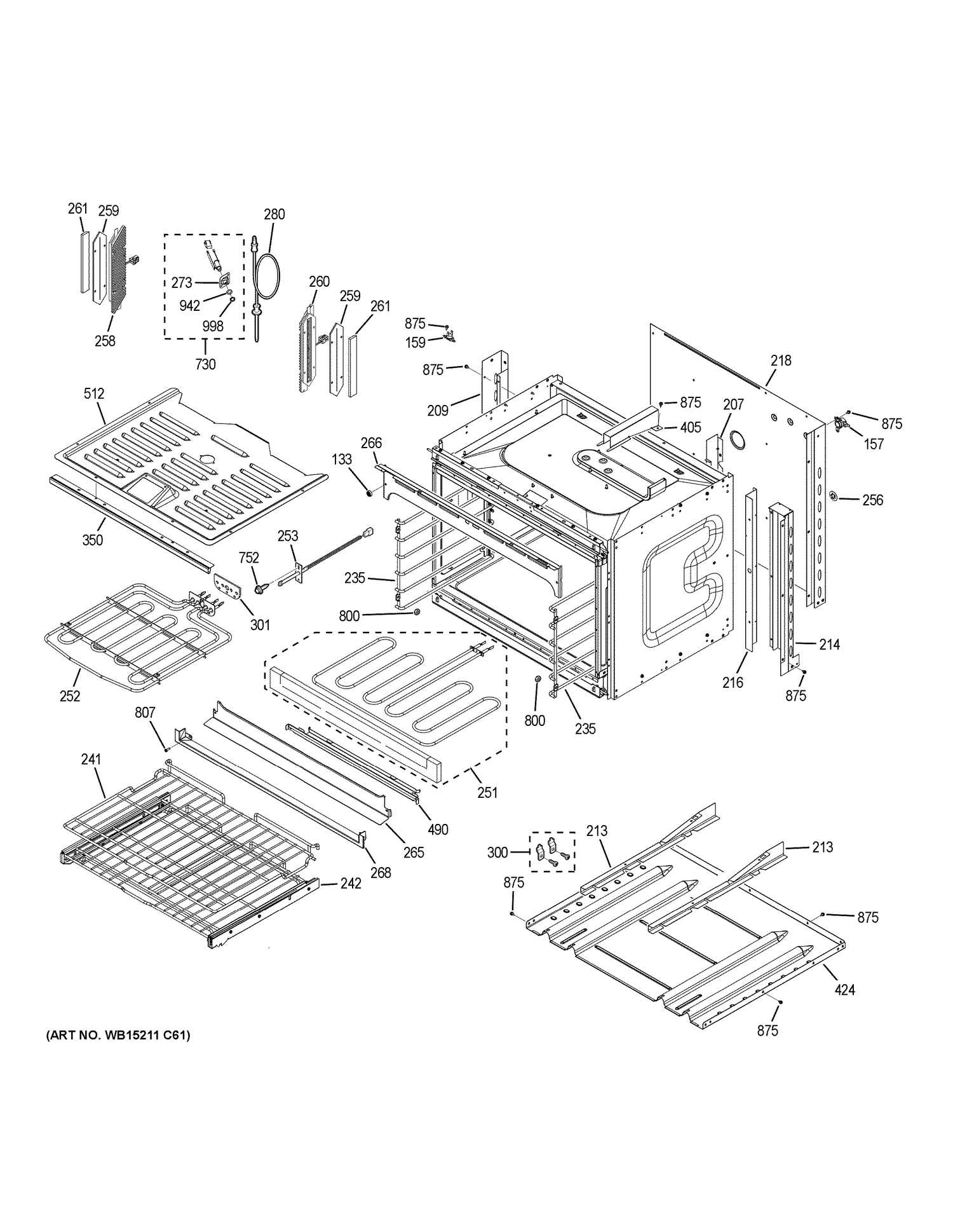 LOWER OVEN Diagram and Parts List for ZET2SH2SS  General Electric Wall Oven