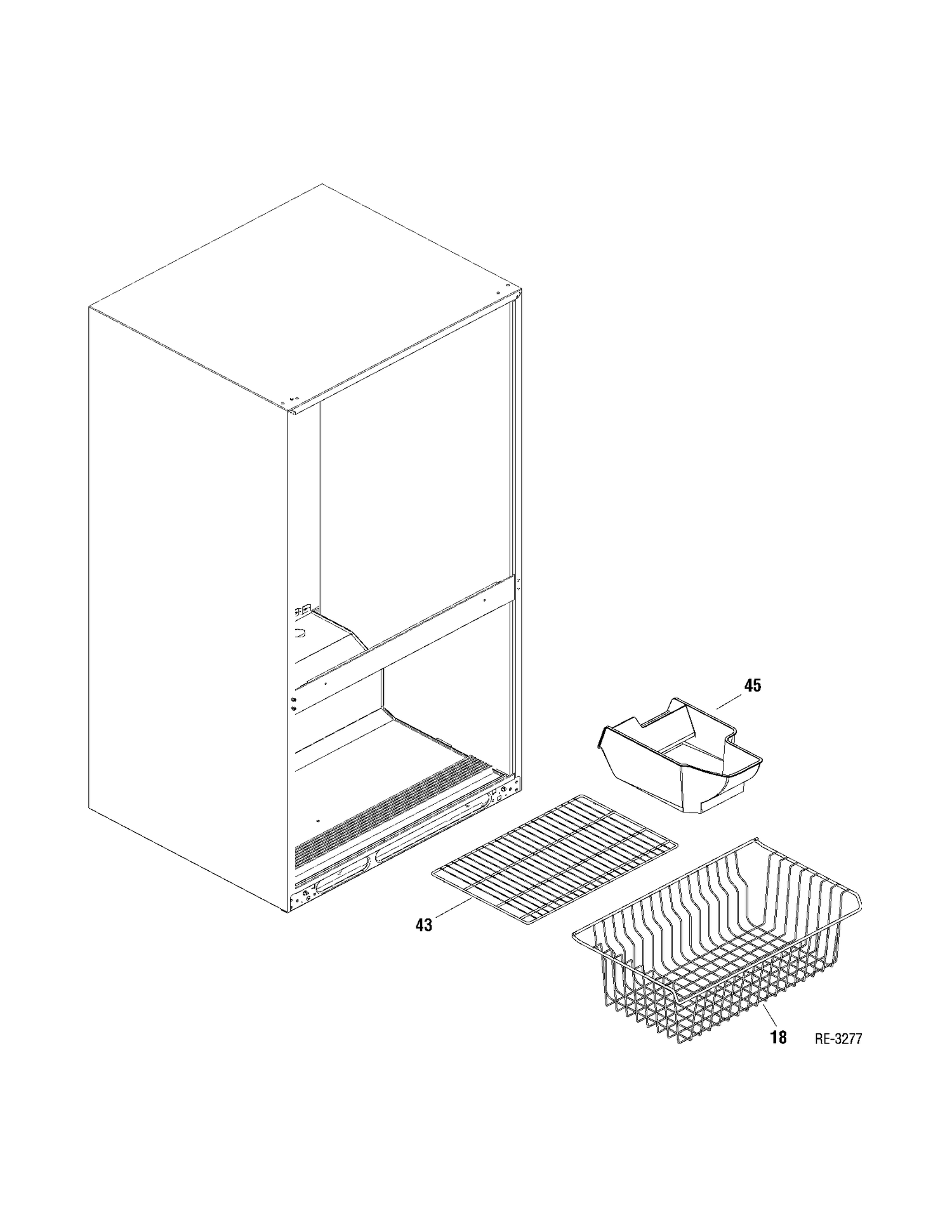 FZ SHELVES Diagram and Parts List for GBSC0HBXAEWW  General Electric Refrigerator