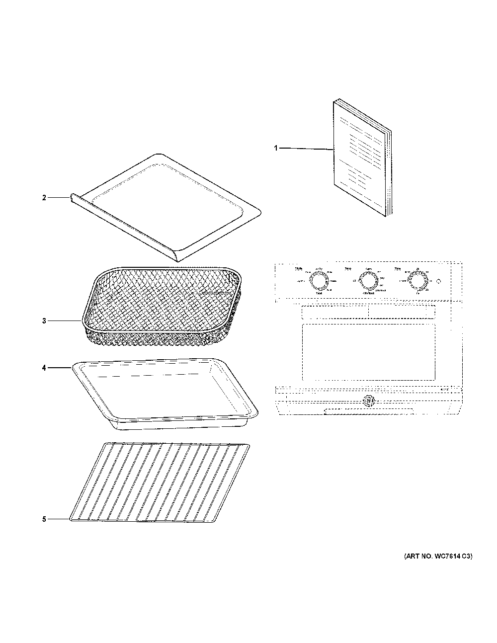 Toaster Oven Diagram and Parts List for G9OAABSSP1SS  General Electric Toaster Oven