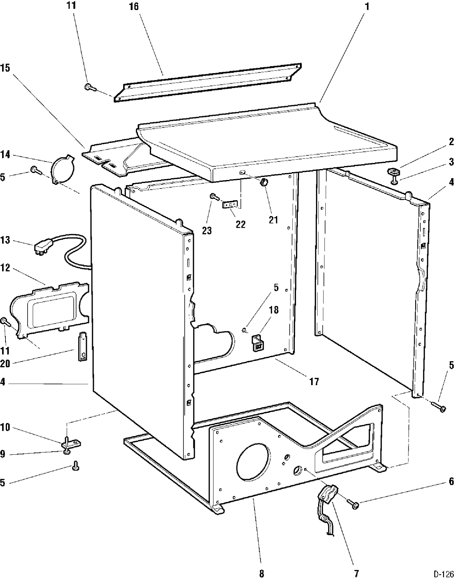 CABINET Diagram and Parts List for PCCB330ET0WC  General Electric Dryer
