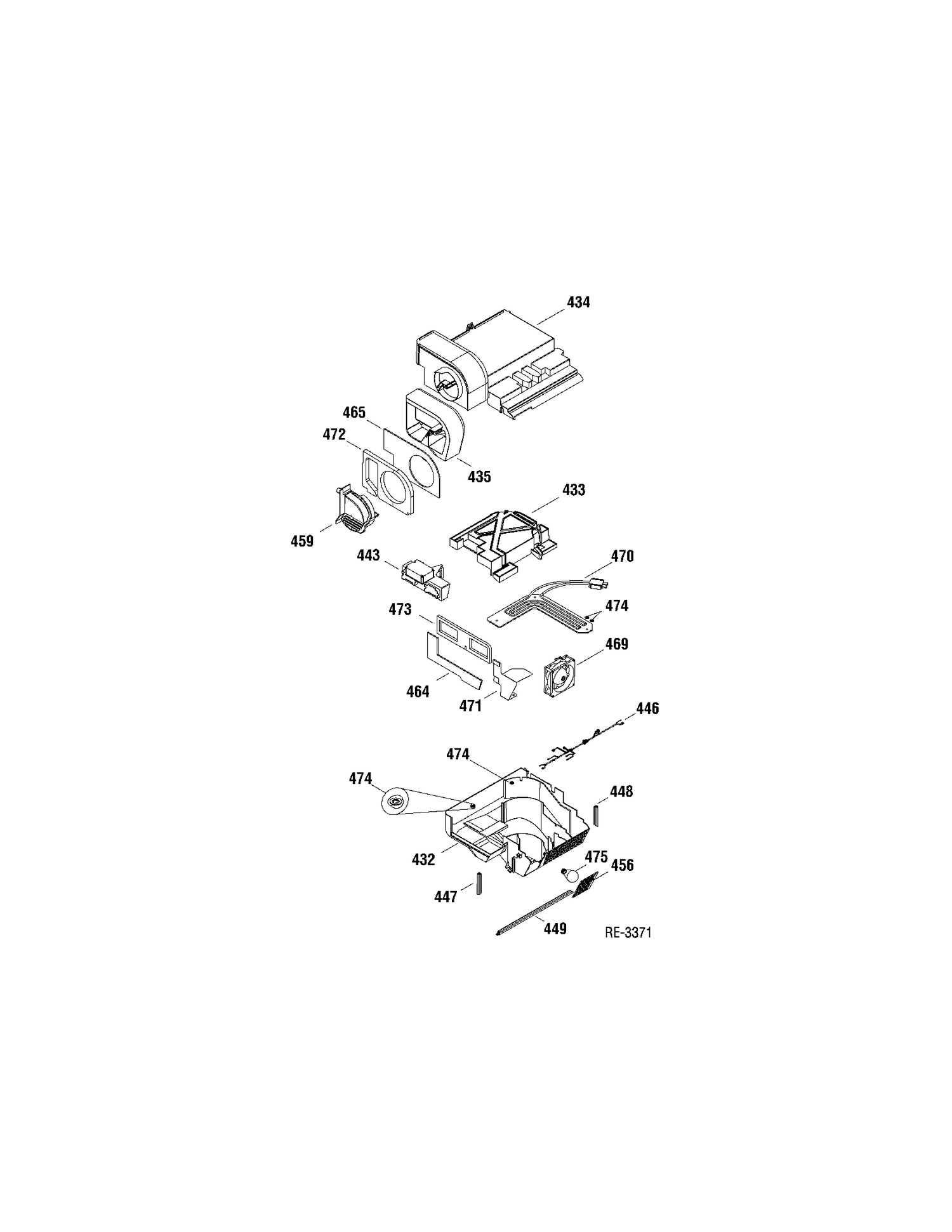 QUICK CHILL PARTS Diagram and Parts List for PSHS6VGXADSS  General Electric Refrigerator