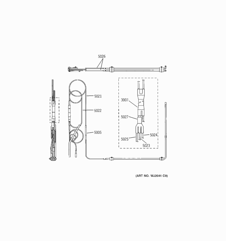 Capillary Tubes Diagram and Parts List for AZ85H18DACM3  General Electric Air Conditioner