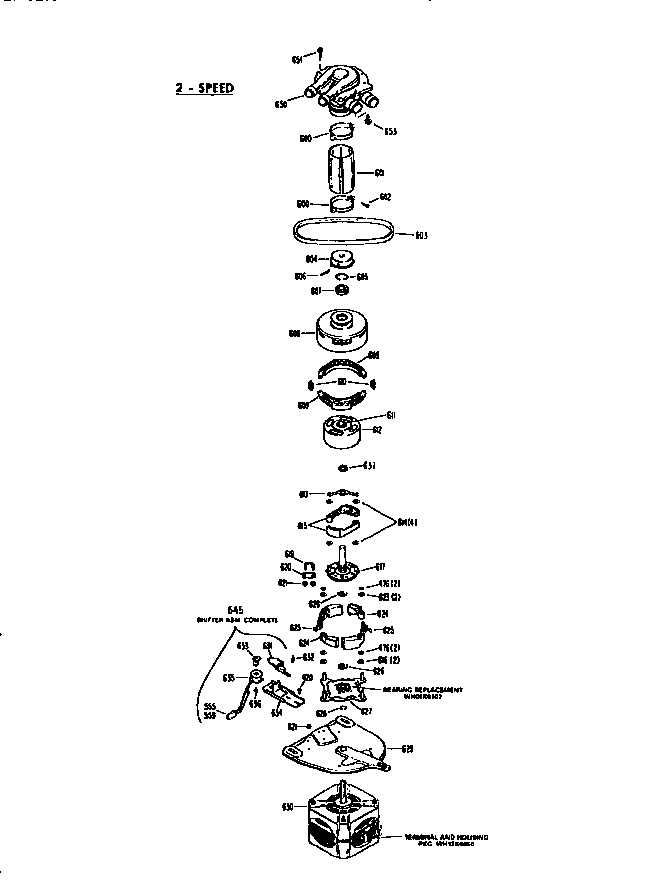 Pump And Motor Diagram and Parts List for WWA9835SALWW  General Electric Washer