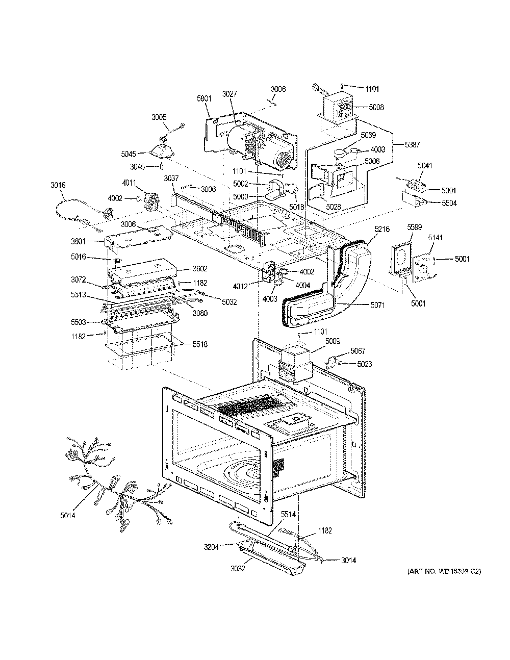 Insulator Parts Diagram and Parts List for PT9800SHASS  General Electric Microwave Oven Combo
