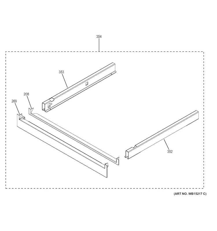 Pedestal Diagram and Parts List for JT3500DF3WW  General Electric Wall Oven