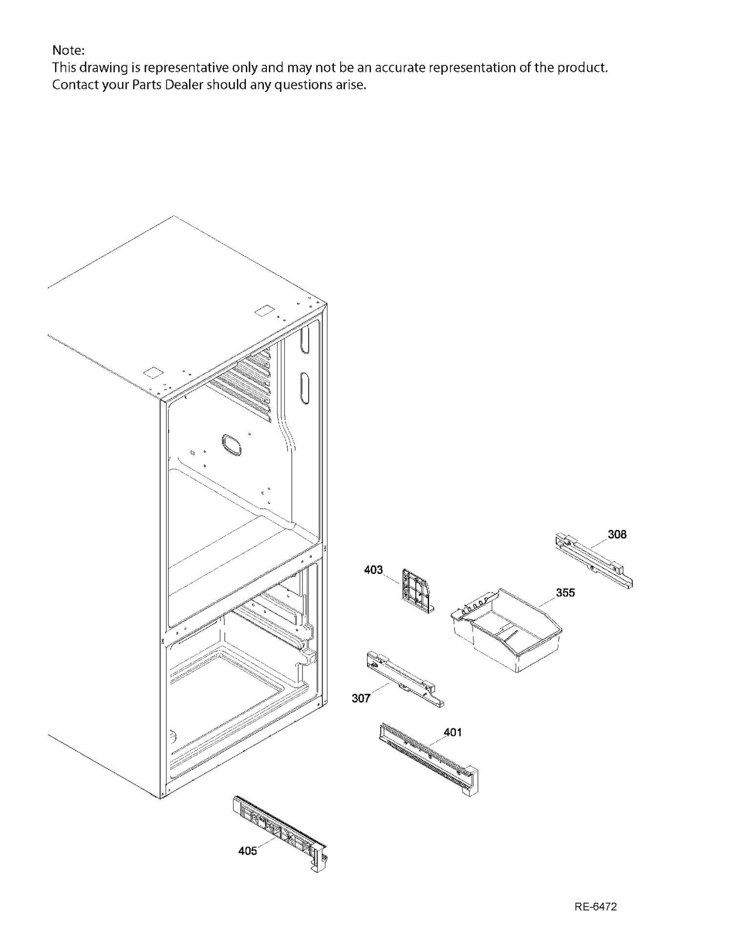FZ SECTION BASKETS Diagram and Parts List for PDE21KSKAKSS  General Electric Refrigerator