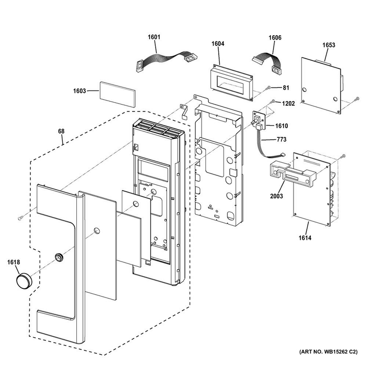 Control Parts Diagram and Parts List for PSA9240SF2SS  General Electric Microwave