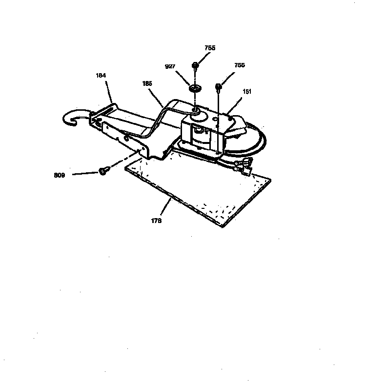 Door Lock Diagram and Parts List for JCSP39WW2WW  General Electric Range