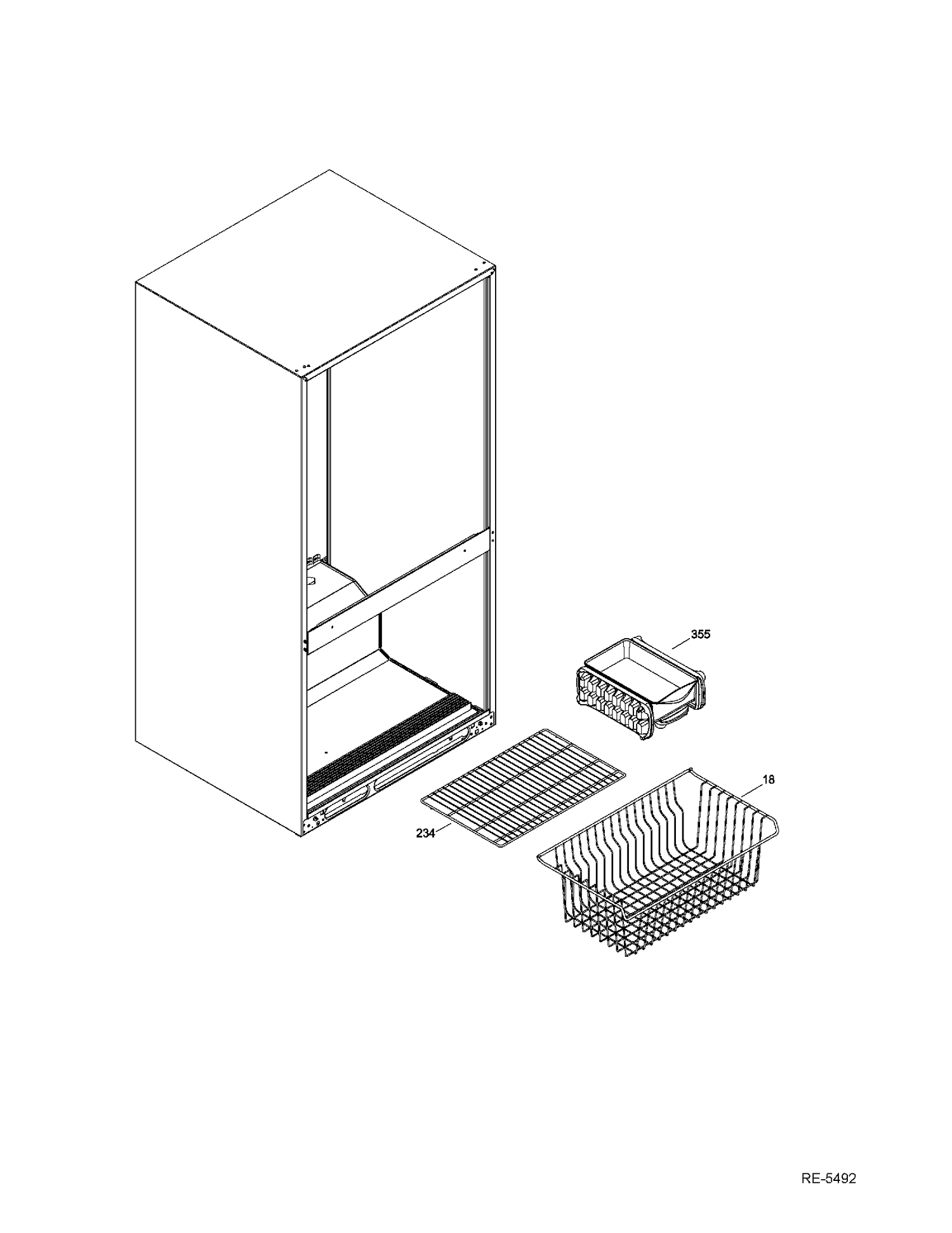 FZ BASKETS Diagram and Parts List for GBR20DSEARBB  General Electric Refrigerator