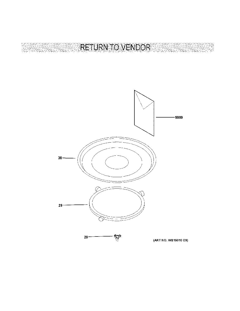 Microwave Diagram and Parts List for JES1657DM2BB  General Electric Microwave
