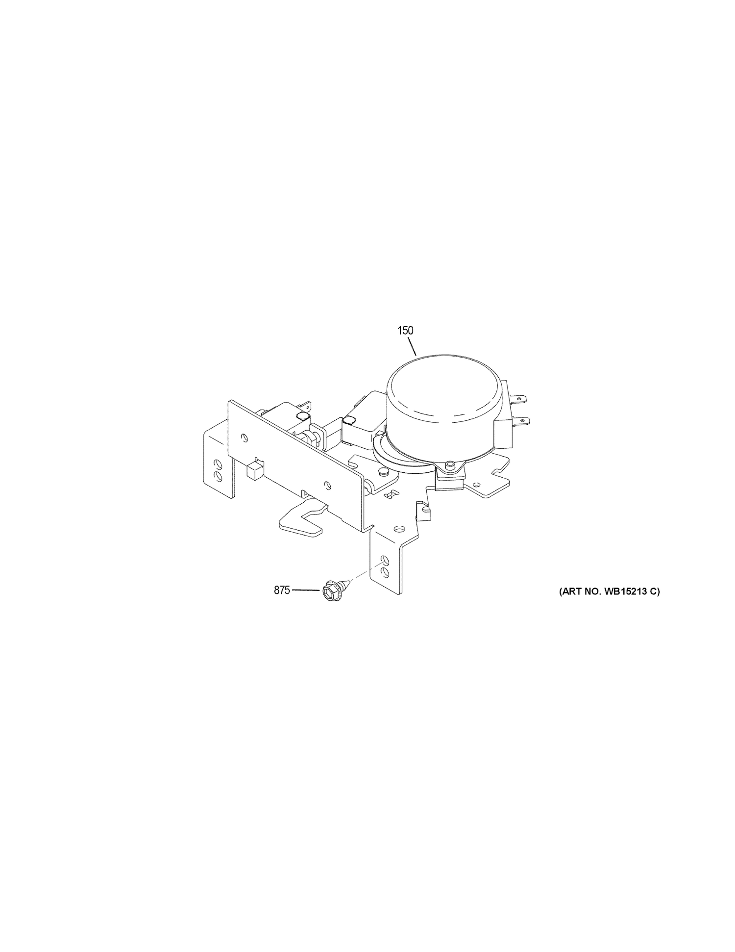 DOOR LOCK Diagram and Parts List for JK3000DF4BB  General Electric Wall Oven