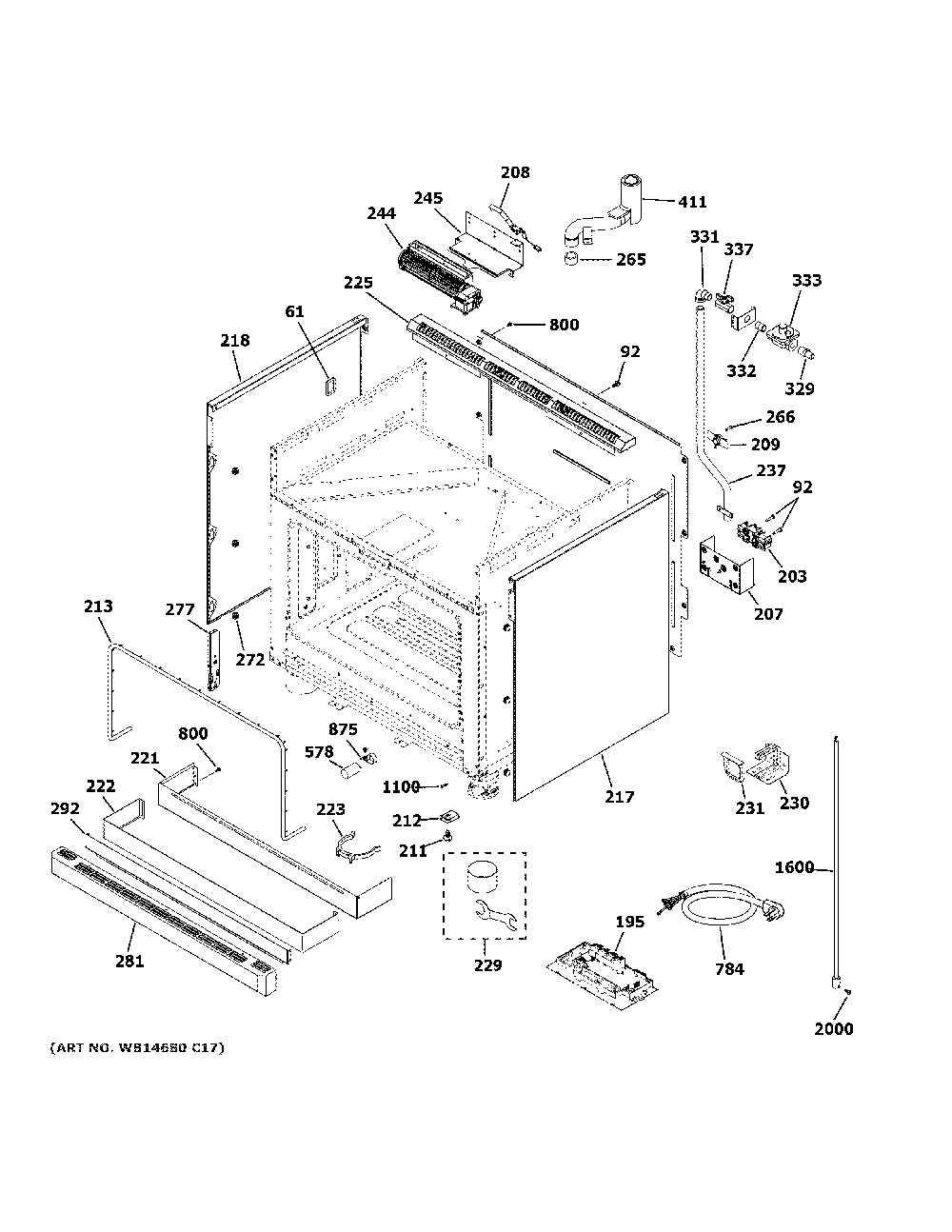 Body parts Diagram and Parts List for ZDP304NP8SS  General Electric Range