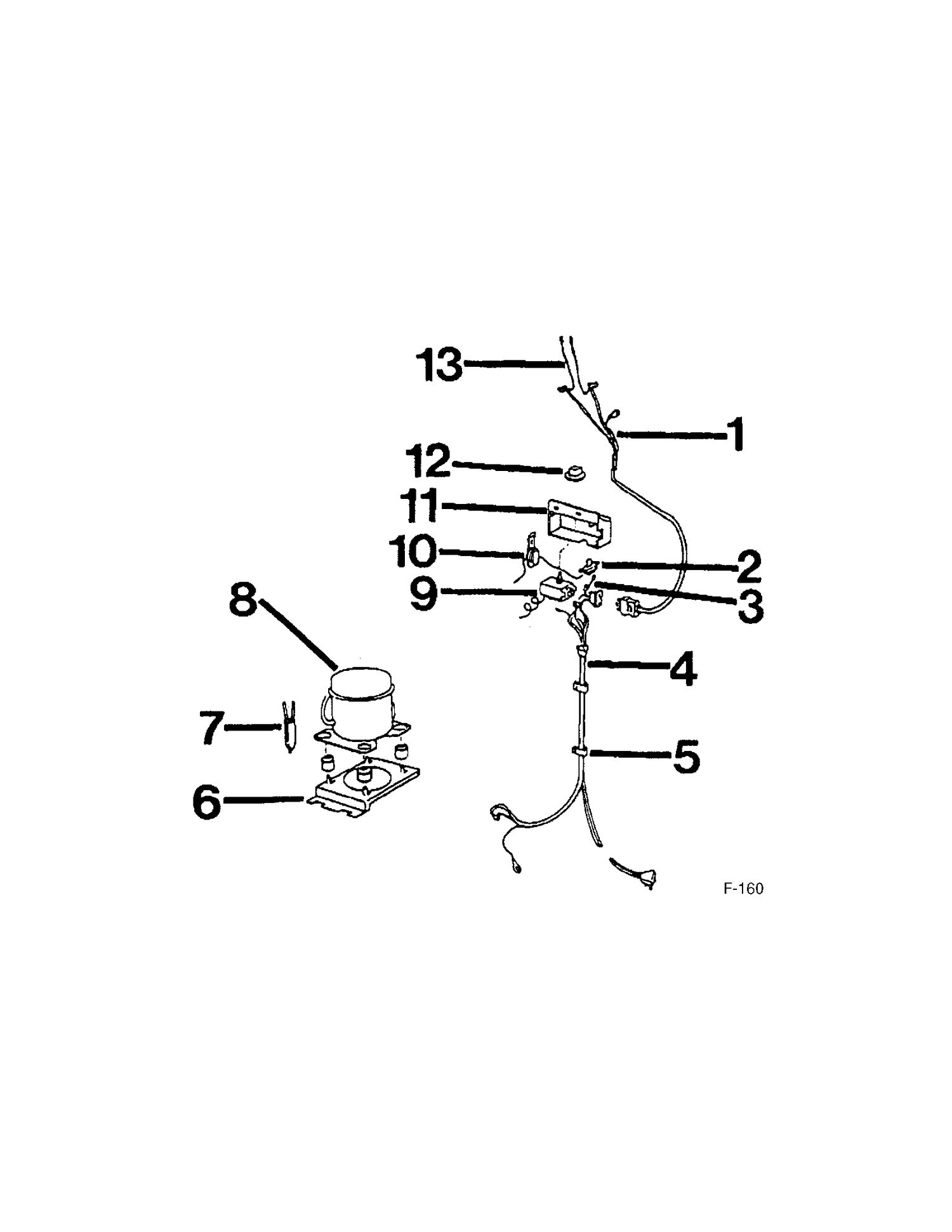 ELECTRICAL & SYSTEM Diagram and Parts List for 81360 DCF1200WE General Electric Freezer
