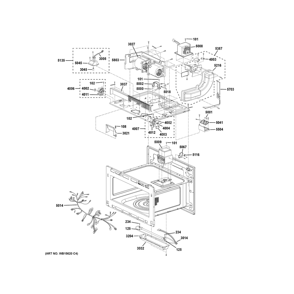 Insulator Parts Diagram and Parts List for CWB713P2V1S1  General Electric Microwave