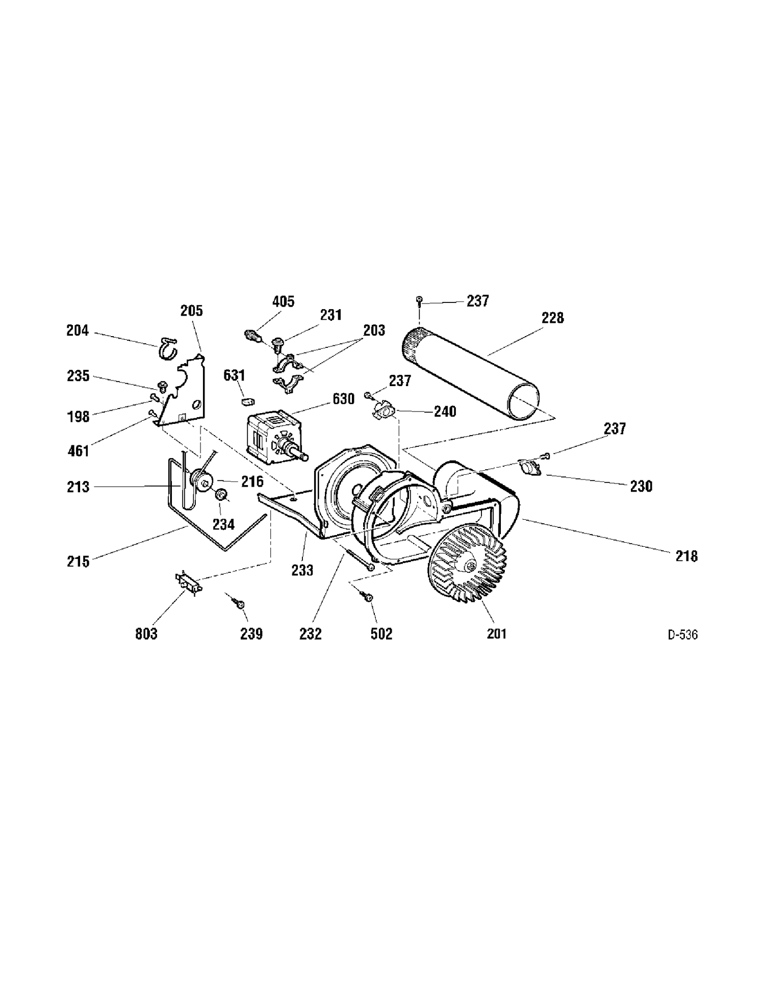 MOTOR & DRIVE Diagram and Parts List for PCVH565EH3GG  General Electric Dryer