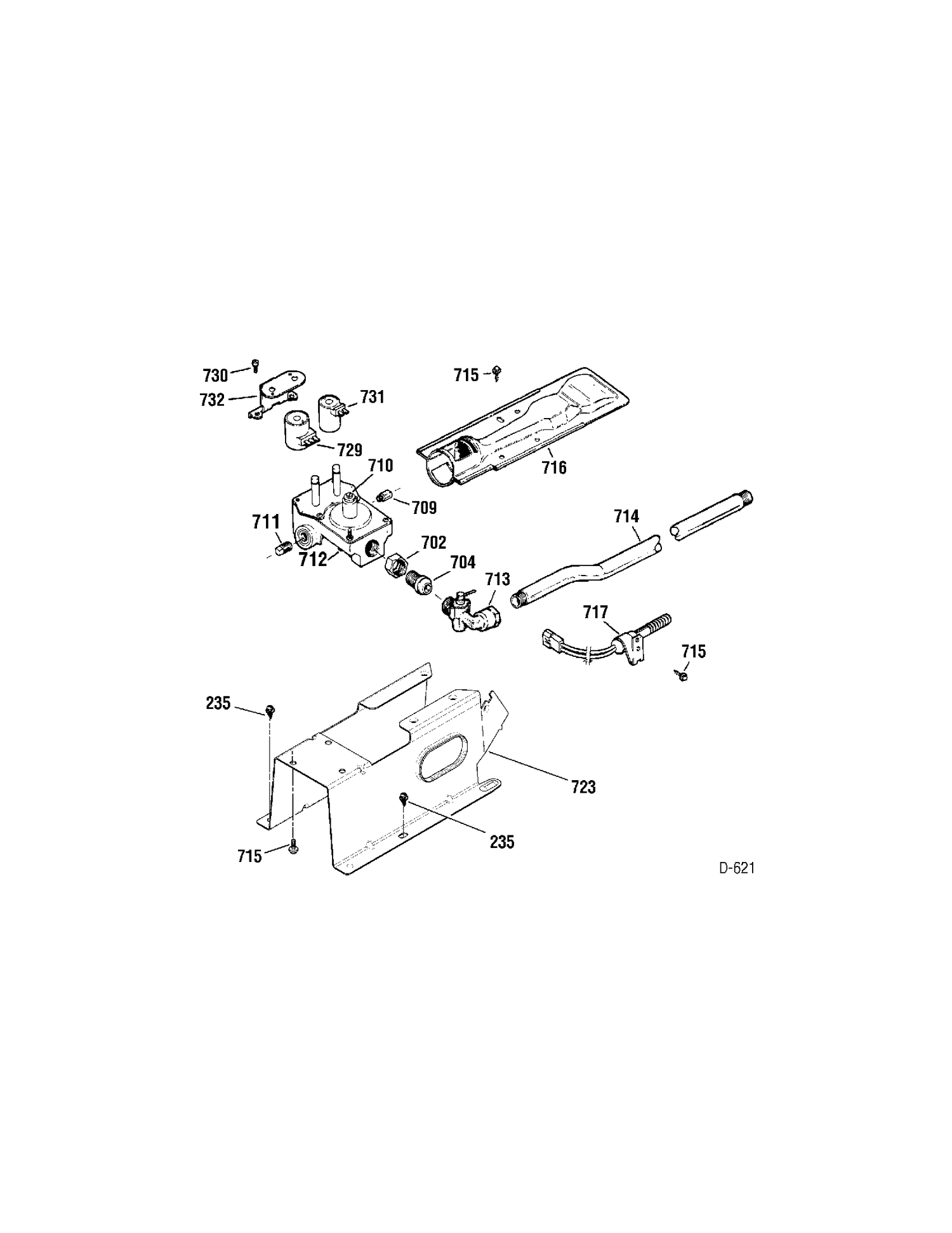 GAS VALVE Diagram and Parts List for PCCB330GJ1WC  General Electric Washer