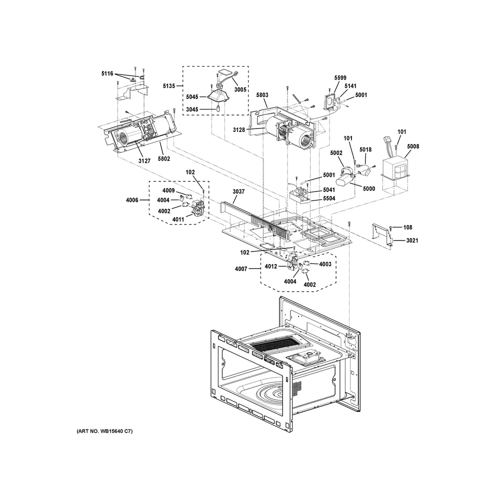 Insulator Parts (1) 1 Diagram and Parts List for CSB923P2V1S1  General Electric Microwave