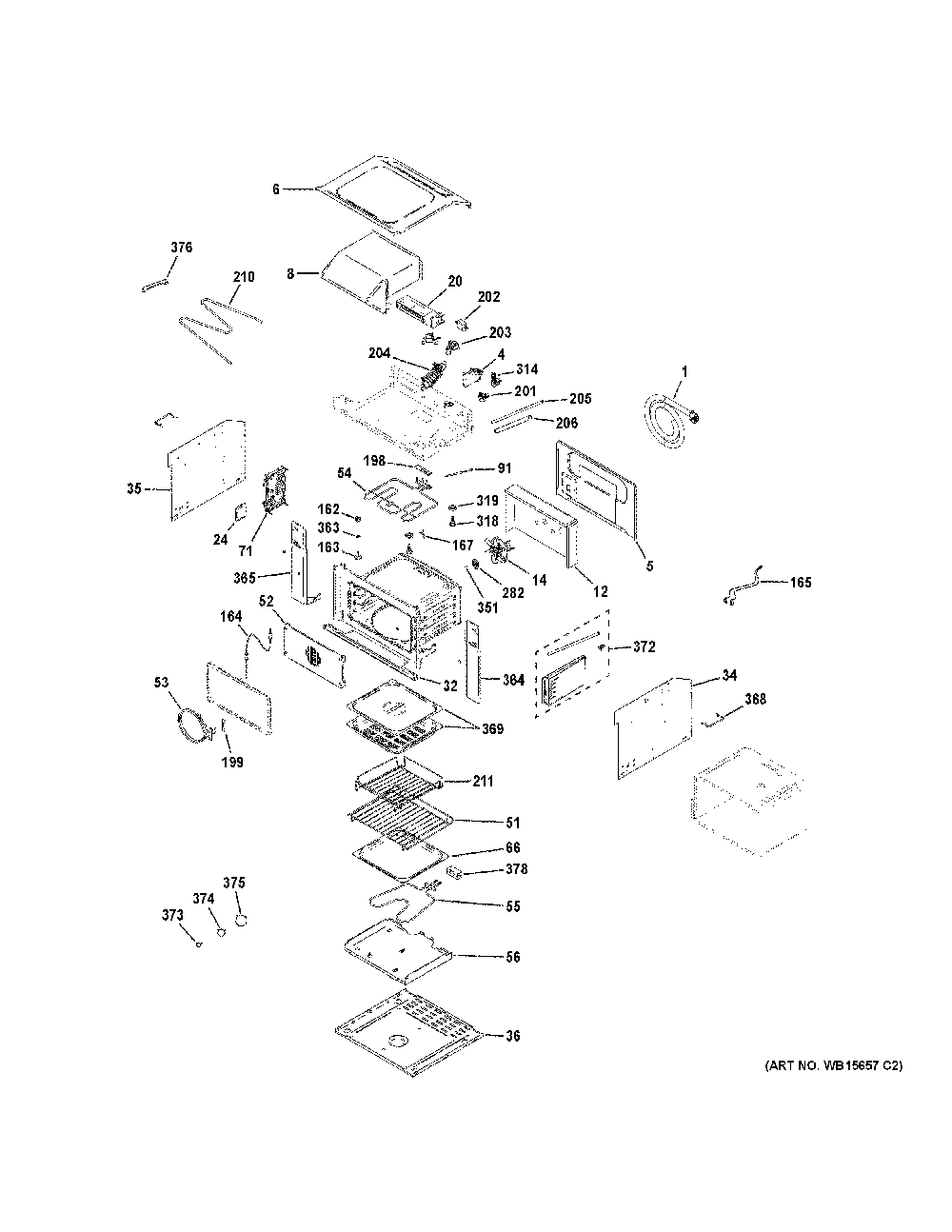 Body parts Diagram and Parts List for CMB903M2N1S5  General Electric Microwave