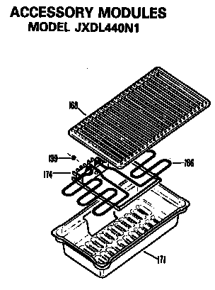 Accessory Modules Diagram and Parts List for JP370B9N1  General Electric Cooktop